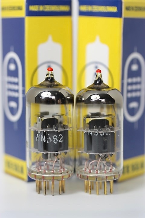 6922 E88CC CCa TESLA TELEFUNKEN TOOLING RED-TIP ARMY GOLD-PIN MATCHED-PAIR TUBES
