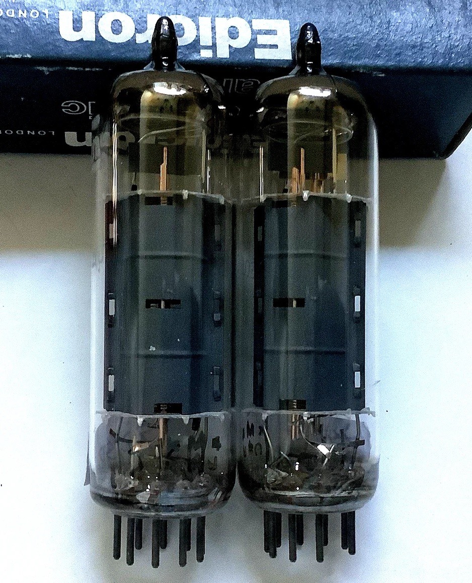 ( 2 ) Edicron EL84 6BQ5 Tube NIB Ridged Top Philips Type Etched Code On Glass