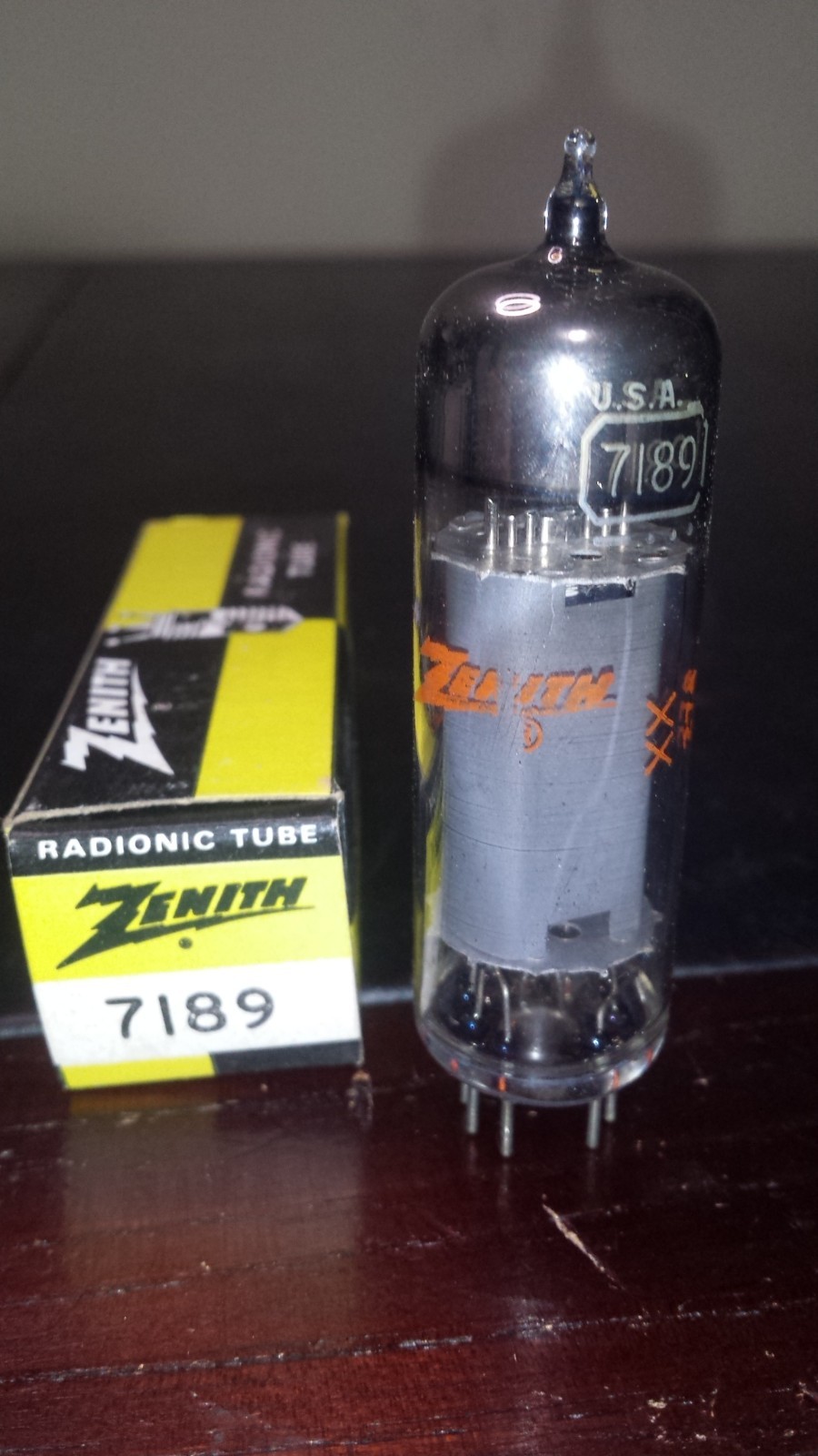 ⭐️USA⭐️Tested NEW NOS NIB RCA (For ZENITH) 7189 GREY Plate O Getter Tube TV-7