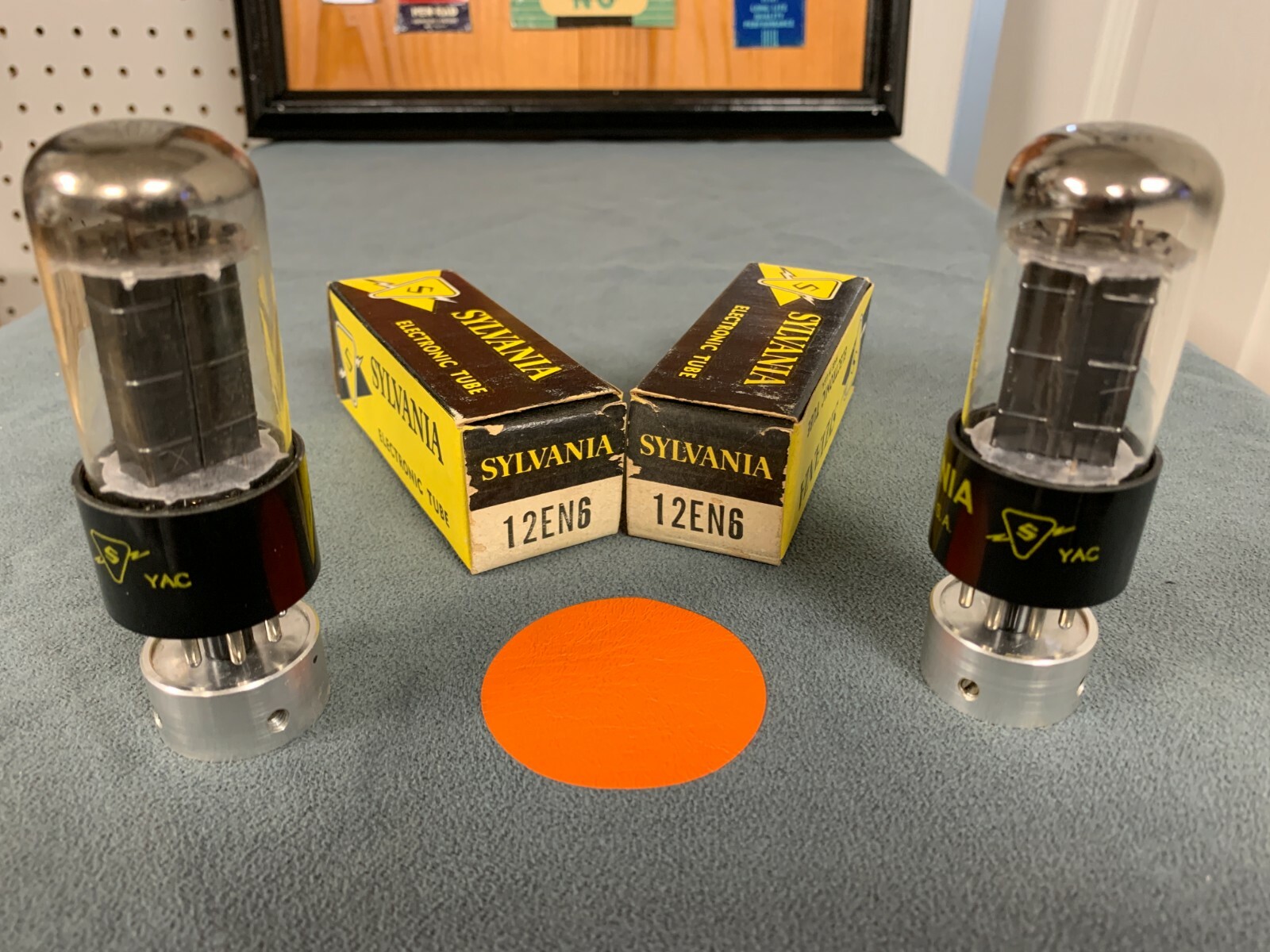 Matched Pair Sylvania 12EN6 Beam Powered Pentode Tubes – NOS – Amplitrex