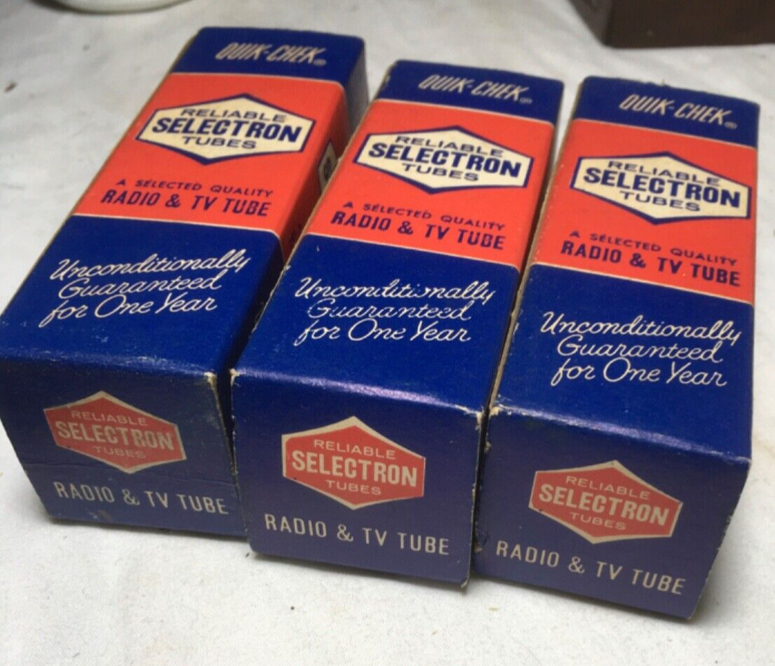 NOB Selectron Tubes 0Z4 12V6GT 35Z5GT Lot of 3