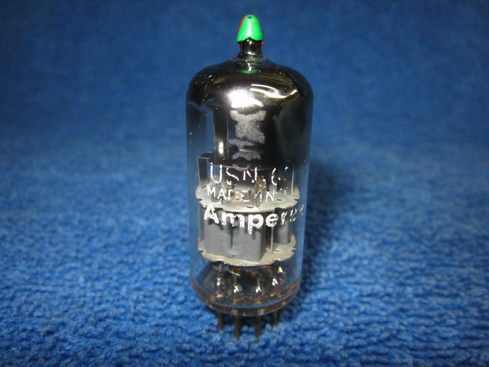 Amperex USN-6922 Tube Red-Green Tip Gold Pins 6DJ8/E88CC