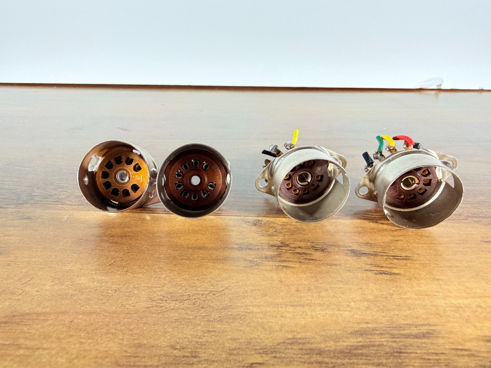 4 pcs 9-Pin Cinch USA Tube Sockets W/Shield for ECC83 ECC 82 ECC81 EL84 Tube Amp