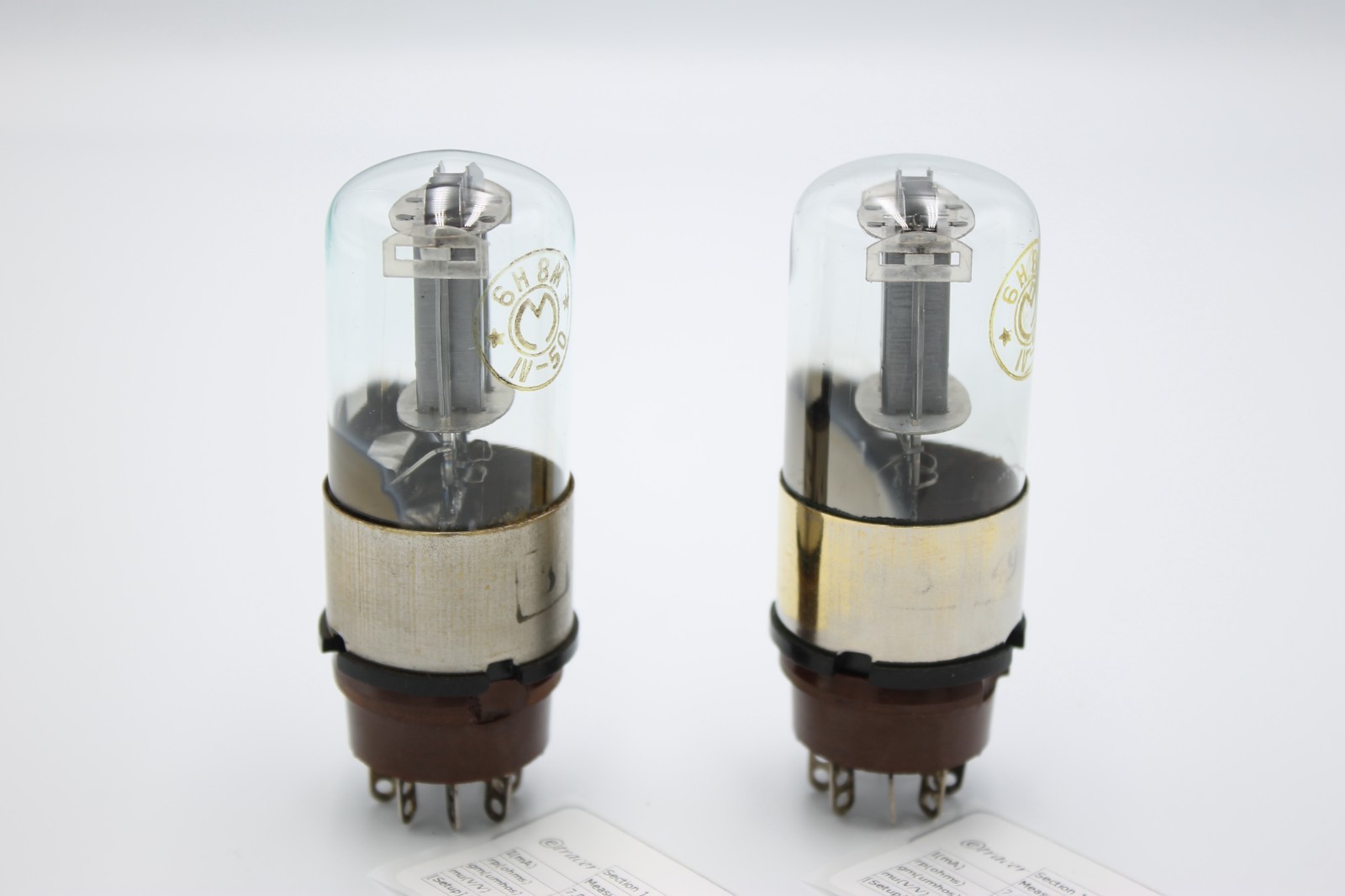 RARE Matched Pair 6N8M/6N8S/6SN7/1578/ECC32.MELZ.Etracer Tested.IV,IV-1950′.