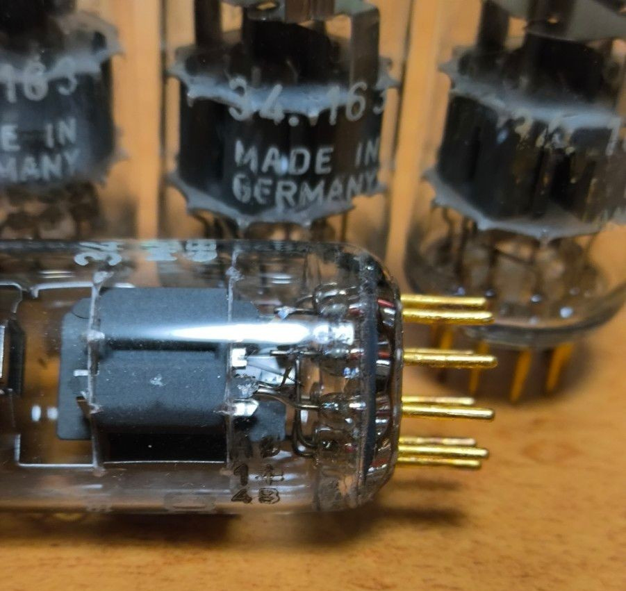Siemens E88CC 6922 Grey Shield Vacuum Tubes Matched Quad 1961