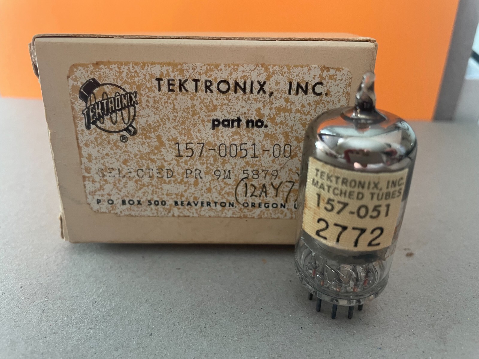 Vintage Tektronix 157-051 2772 Vacuum Tube