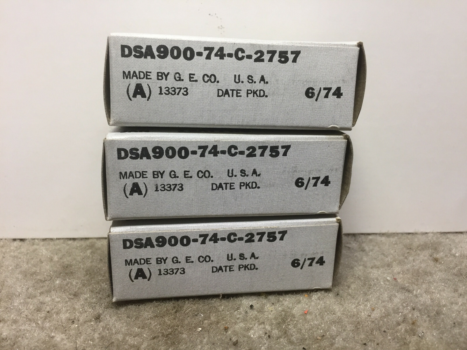 Three of NOS GE JAN 12AT7WC tubes