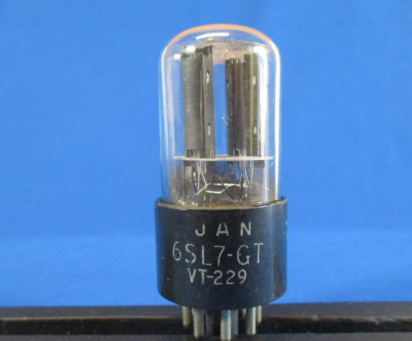 RCA JAN 6SL7GT Vacuum Tube Gray Plate Foil Getter TV-7 Tested Strong
