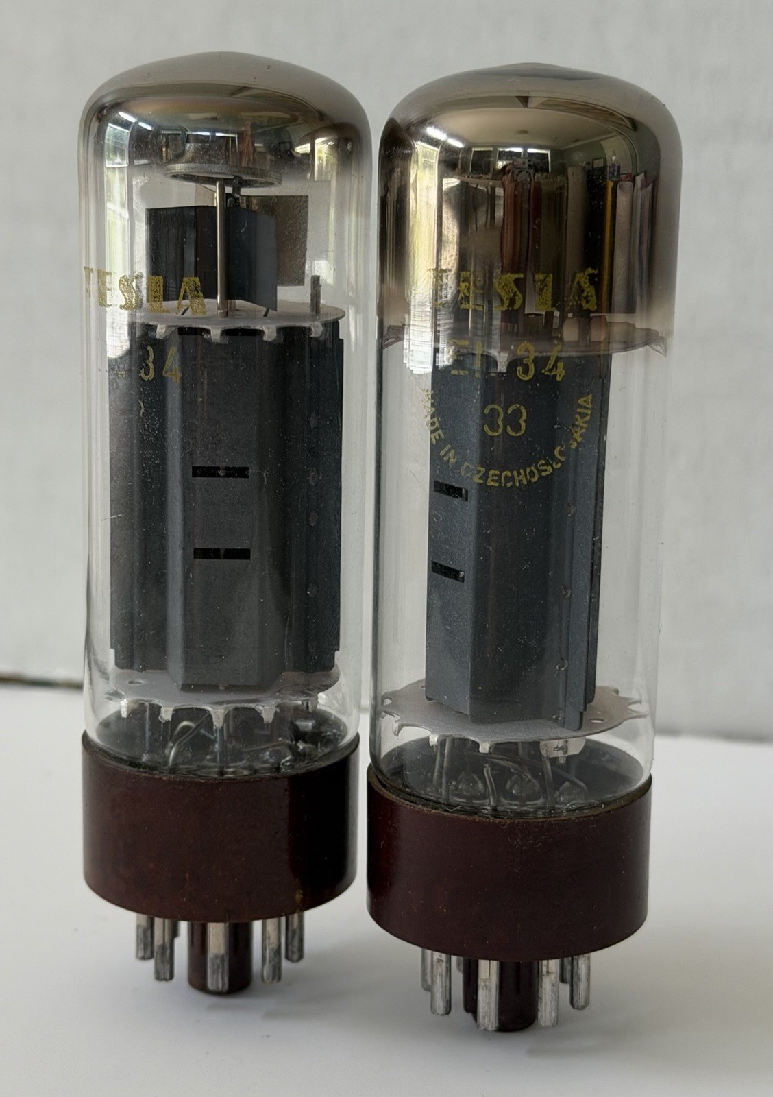 Pair Tesla EL34 6CA7 Tubes Tested Excellent for GM B&K 707 & 606 for Emissions