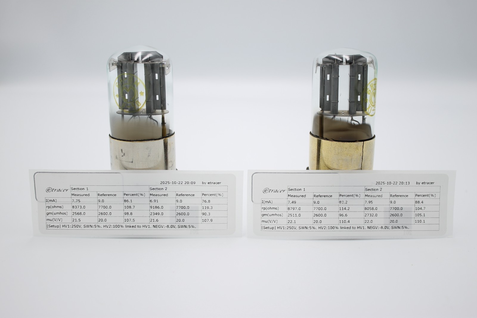RARE Matched Pair 6N8M/6N8S/6SN7/1578/ECC32.MELZ.Etracer Tested.XI,V-1950′.