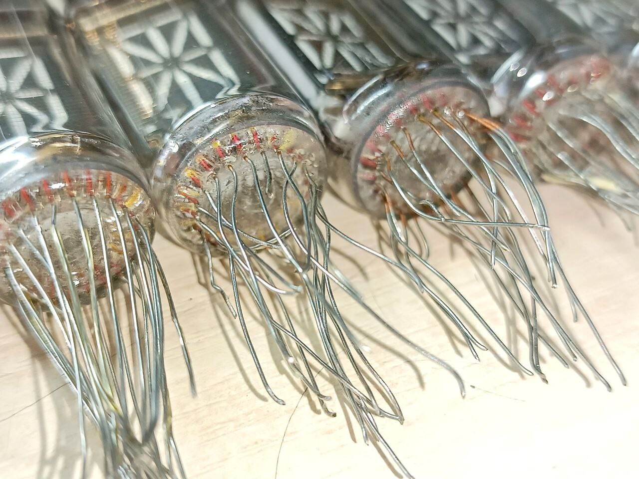 6 pcs IV-17 (IV-4) VFD nixie tube clock multi-segment indicator symbol USSR used