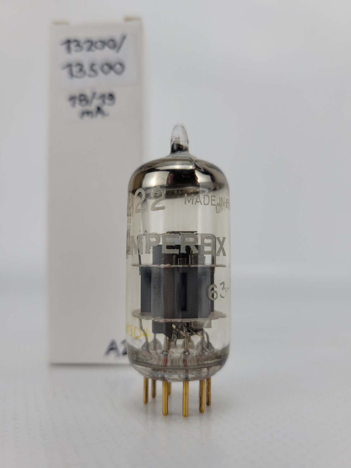 E88CC/6DJ8/6922 NOS PHILIPS AMPEREX GOLD PINS VACUUM TUBE