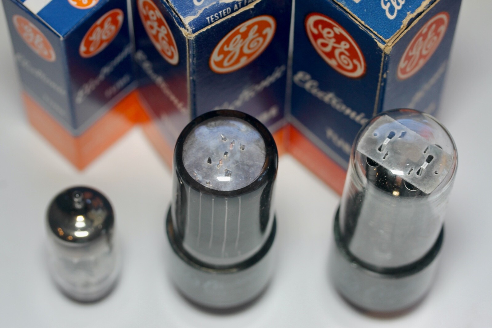 NOS 1950-60 GE 6V6GT 12AX7A 5Y3GT TUBES for FENDER CHAMP