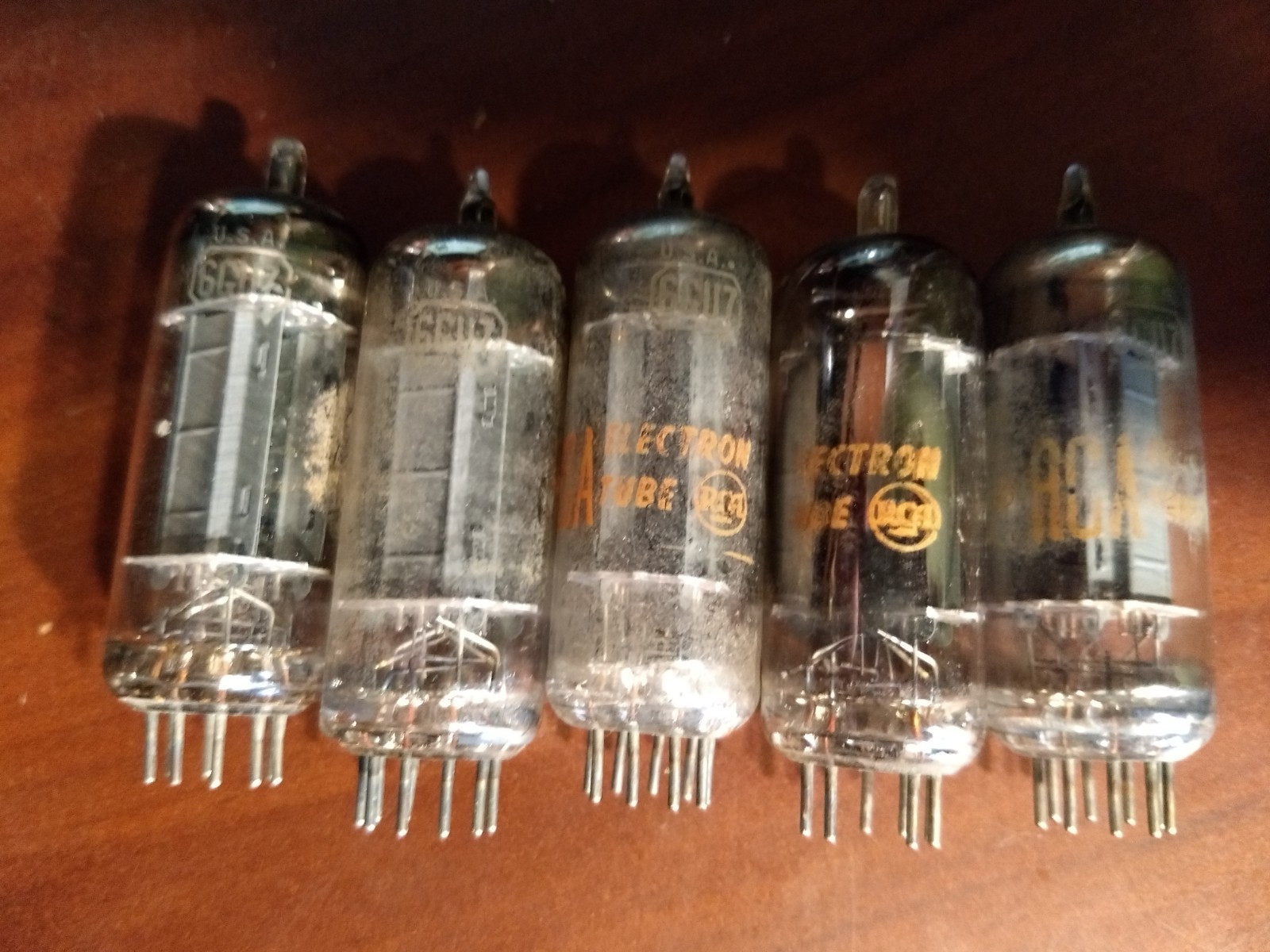LOT of 5 RCA 6GU7 Matched RCA Tubes 6CG7 / 6FQ7 Equivalent 9pin USED Tested Good