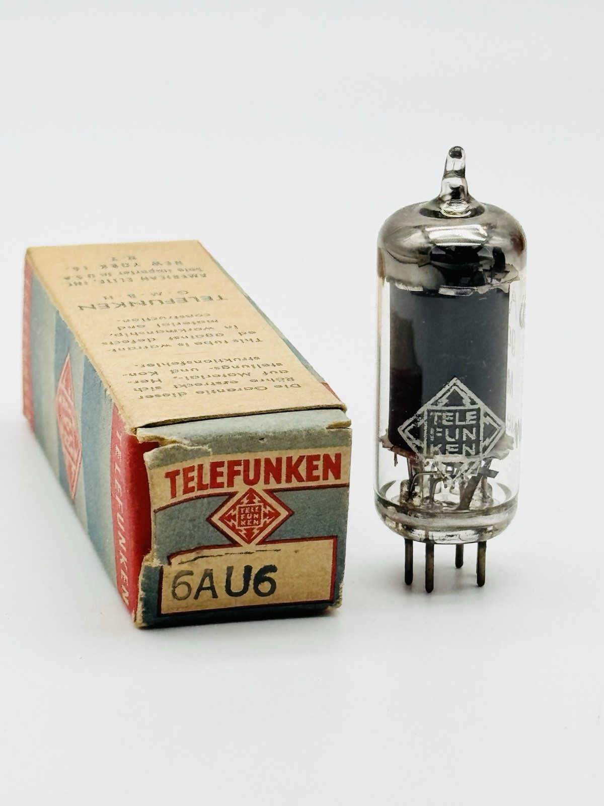 NEW Vintage NOS Telefunken 6AU6 Diamond Bottom Vacuum Electron Tube Germany J6