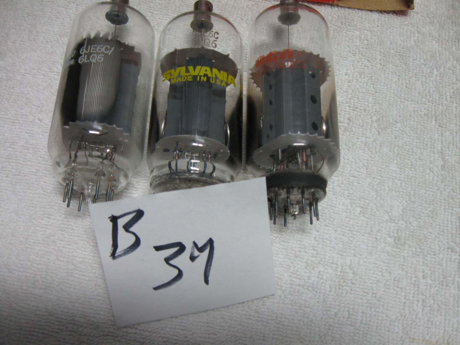 RCA, G.E. & Sylvania 6JE6C-6LQ6 tubes; NOS; lot of three (3); original boxes