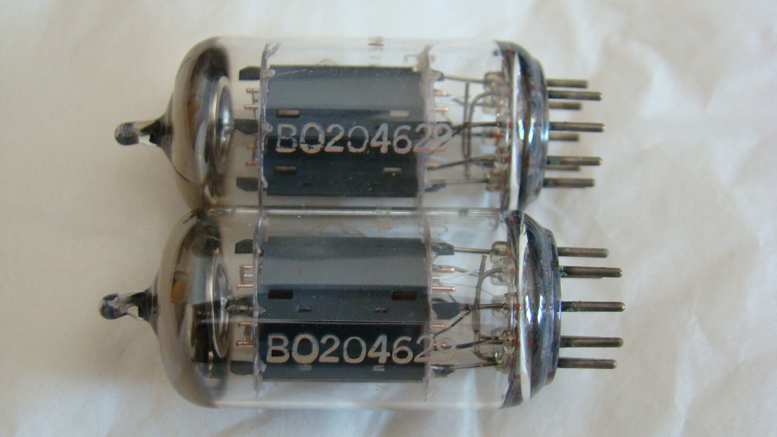 TELEFUNKEN ECC82 12AU7 PAIR TESTED ON AMPLITREX AT1000 TUBETESTER