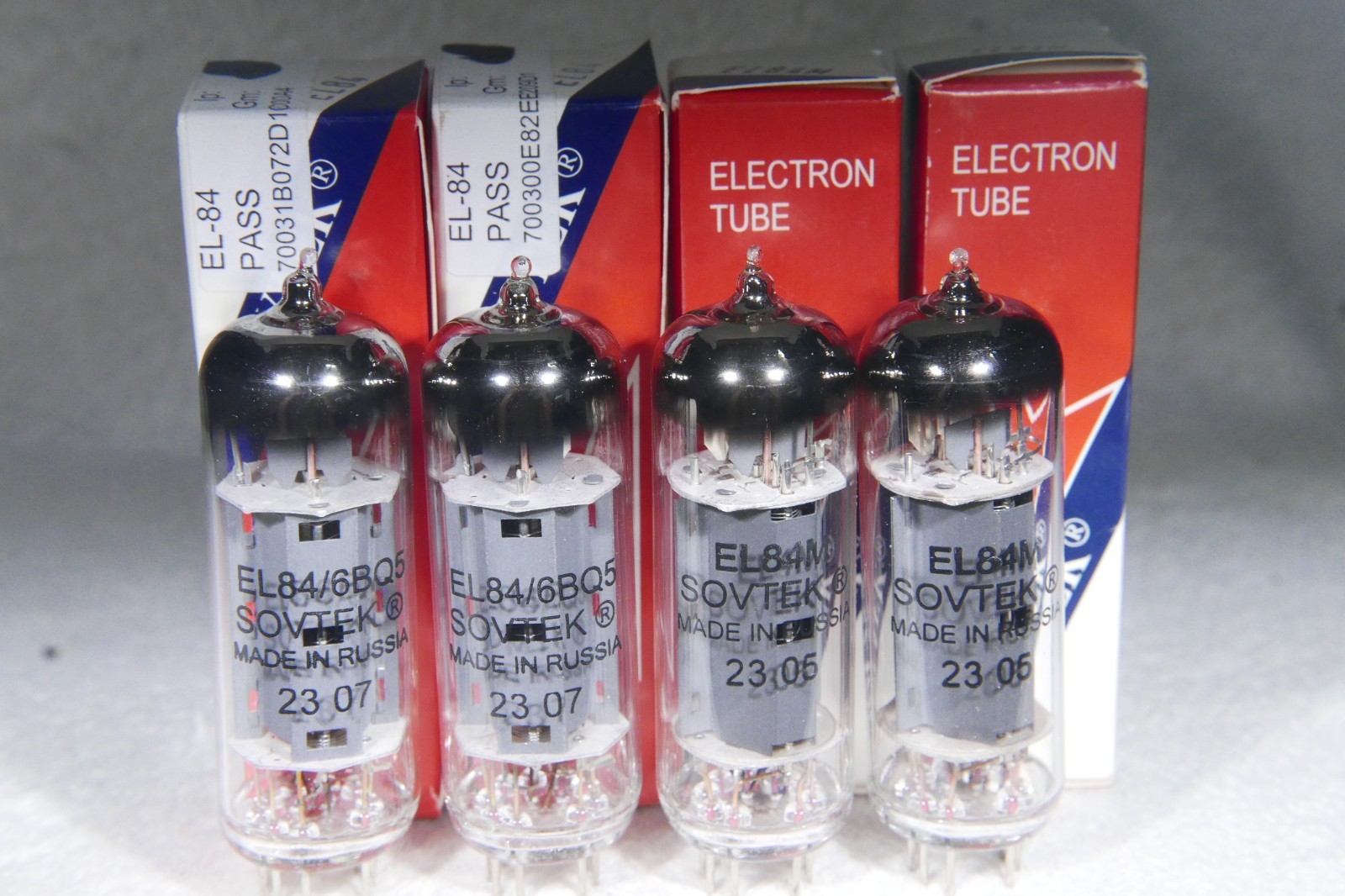 Two Matched Pairs (4) Sovtek EL84/EL84M/6BQ5 Made in Russia