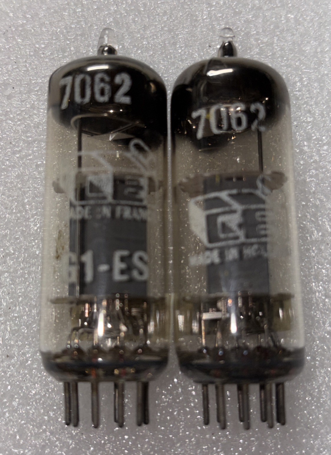 Matched Pair Amperex E180CC 7062 Foil D Getter Vacuum Tube TV7 Tested Strong #1