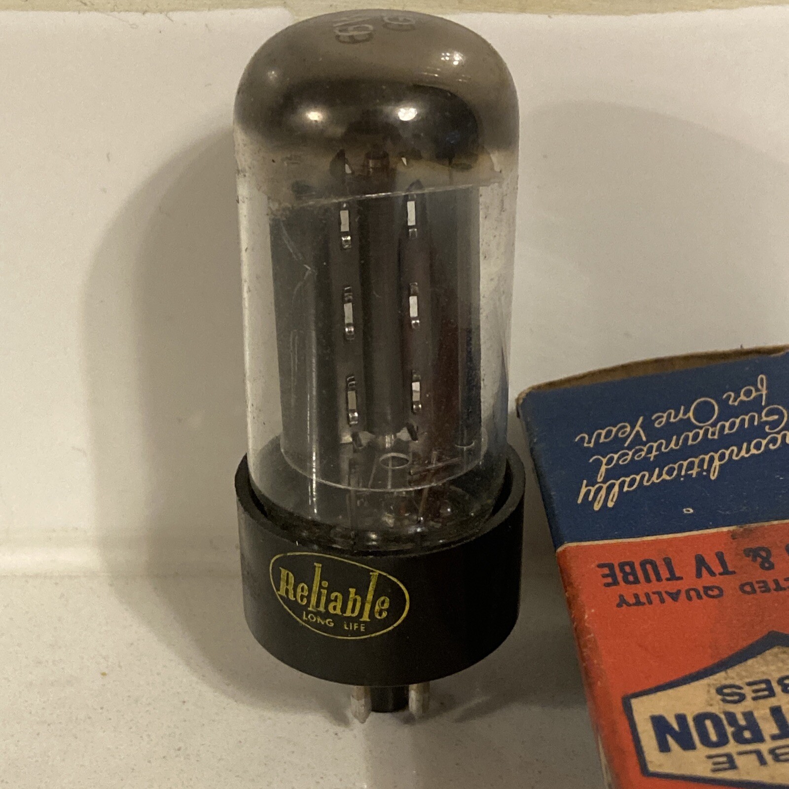 Vintage Reliable Selectron 6W4GT Double Triode TV Tube Valve with box