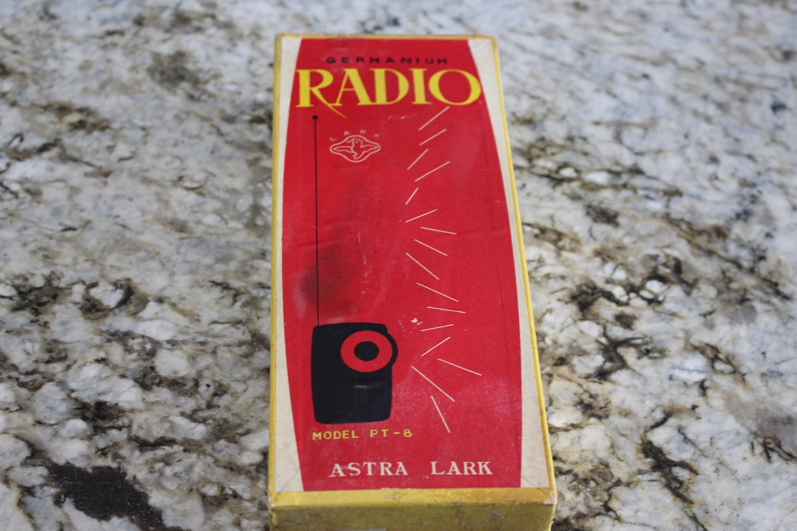 Germanium Lark radio PT-8 in the Original Box with instructions Complete!