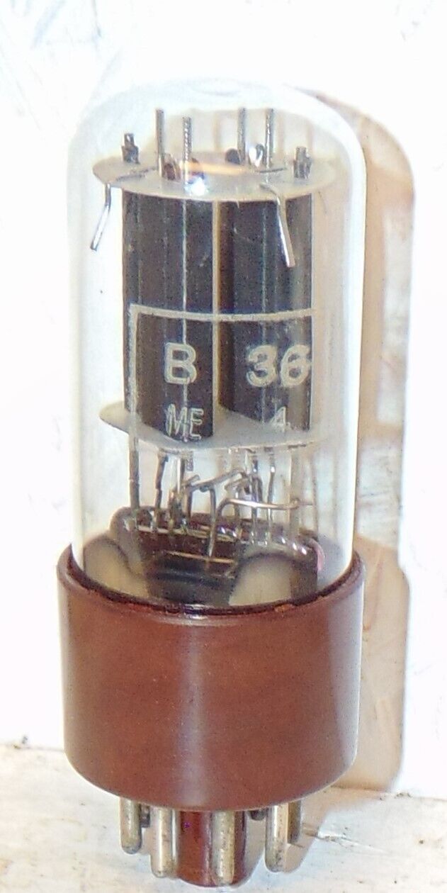 RARE NOS B36 12SN7GT GENALEX BRITISH TUBE BLACK SQUARE WELDED PLATES CV925 1950s