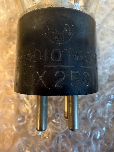 Vintage RCA UX-250 Vacuum Tube Globe Radio Tube Untested Antique Electronics