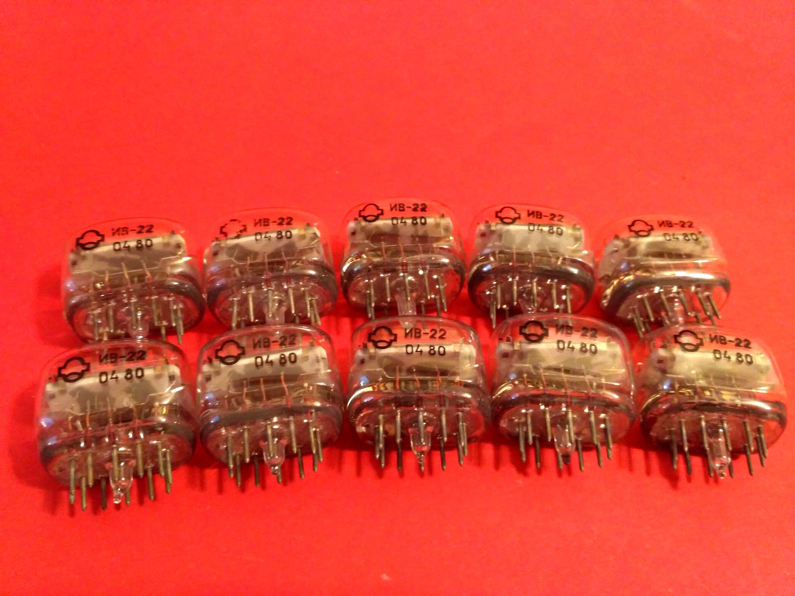 IV-22 IV22 ИВ-22 Nixie tube vintage VFD indicator ussr clock NOS SAME DATE 10pcs