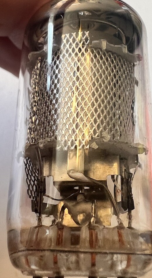 NOS Matsushita Mullard 6267 (ef86 Ef806) Mesh Screen Silver Plate O Getter