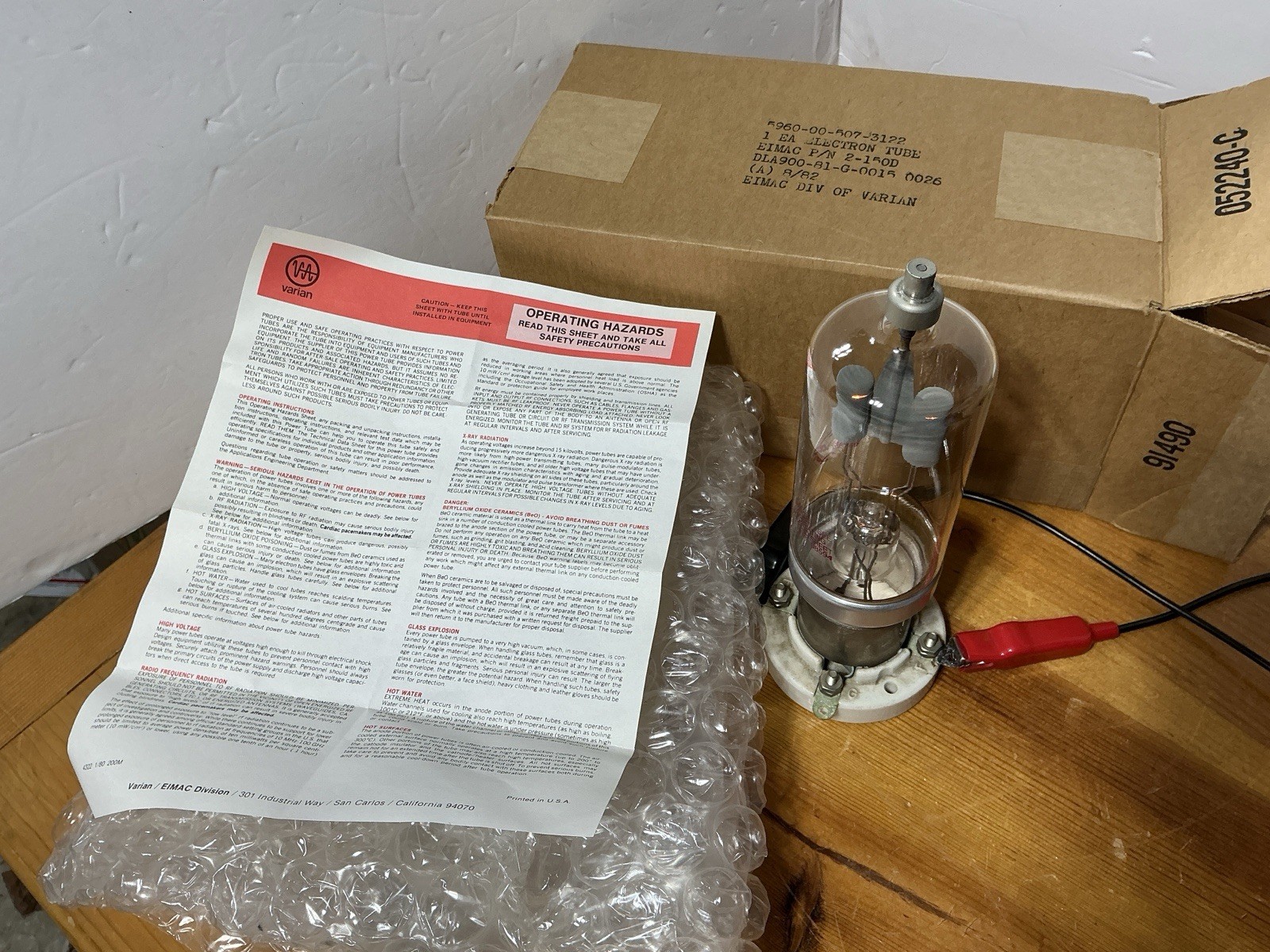 NOS Eimac 2-150D High Vacuum Dual Diode Rectifier Tube BRAND NEW IN BOX