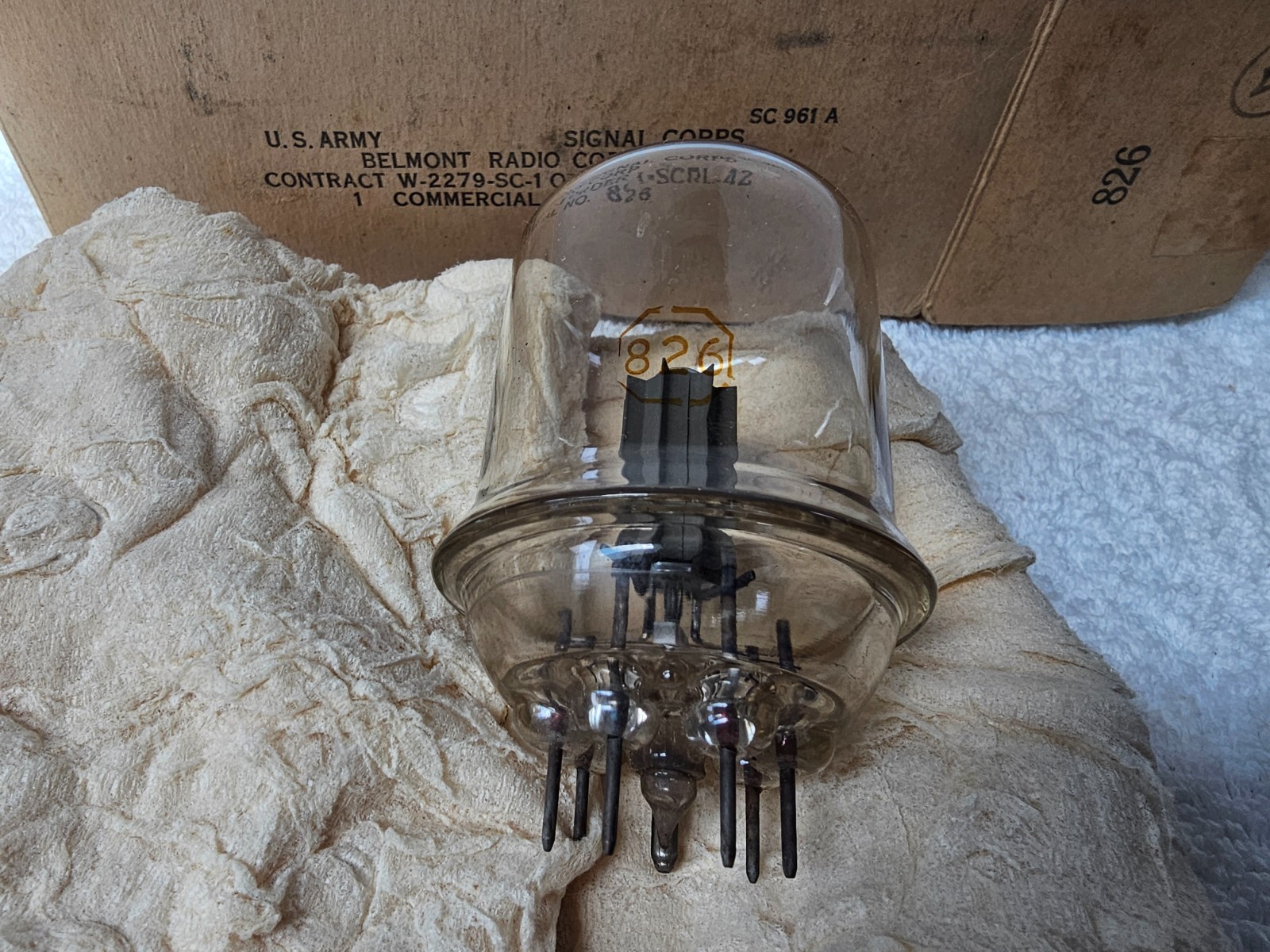 Vintage RCA 826 Vacuum Tube 7-Pin Transmitting Triode Ham Radio Untested