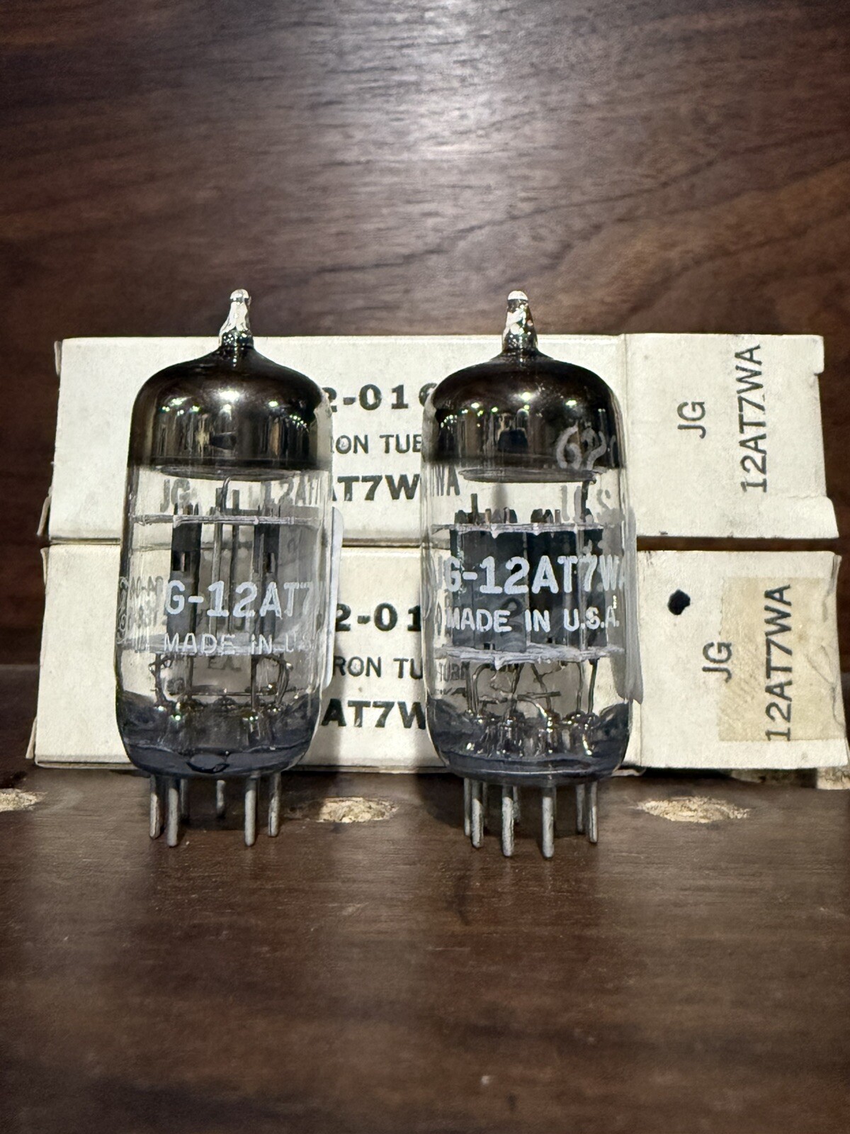 Pair New Old Stock GE JG 12AT7WA 6201 Tubes Military Spec 1963 TV7 Test