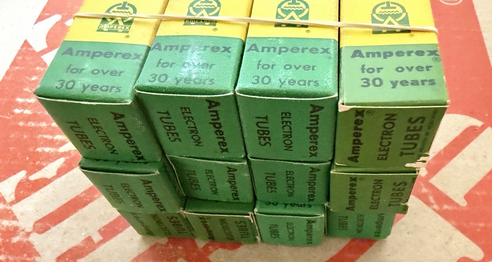 LOT OF 12 Twelve Amperex Tubes ECC189 EF93 EC95 EBC91 ECF80 Free Returns