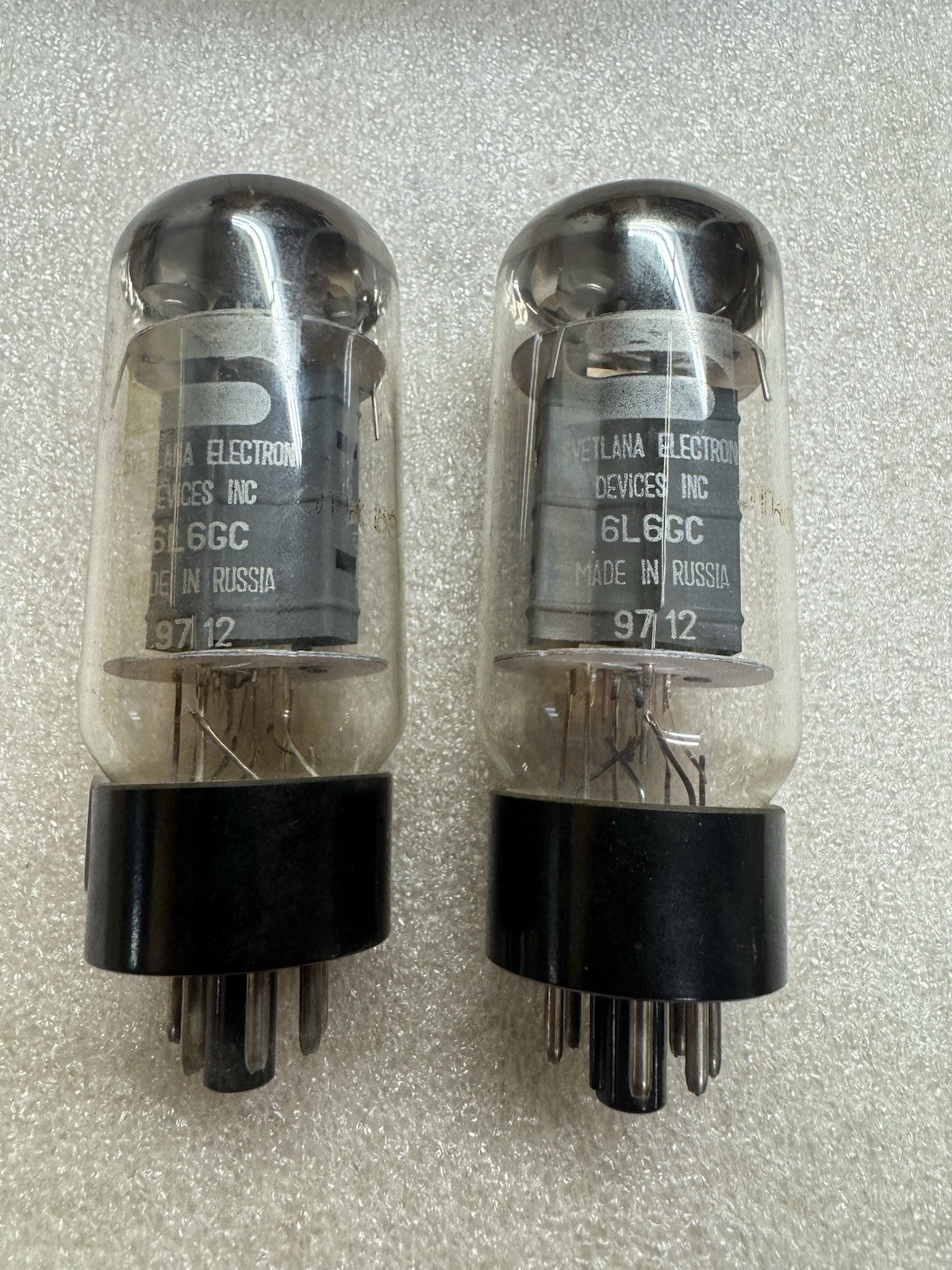 Svetlana 6L6GC Tubes Matched Pair 1997 Original Strong n2