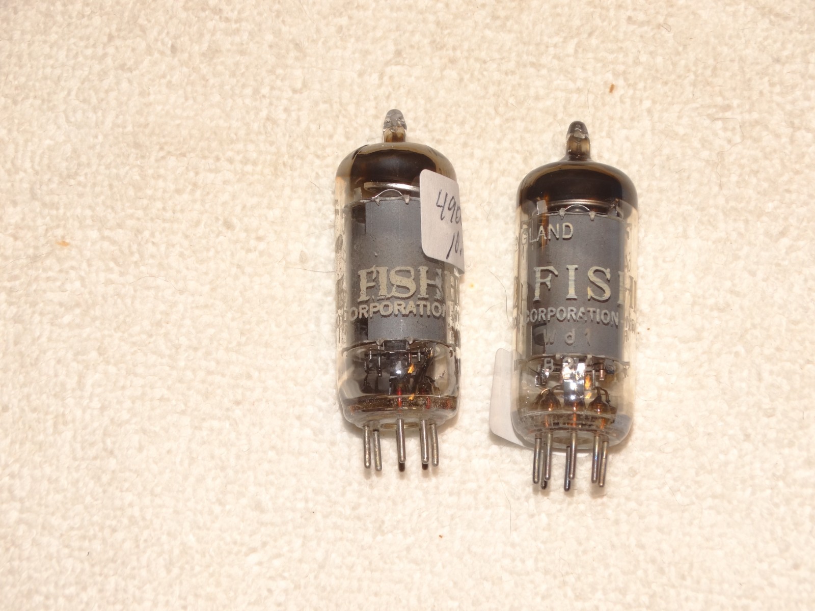 2 x 6AU6A/EF94 Mullard/Fisher Tubes *Very Strong Pair*#9