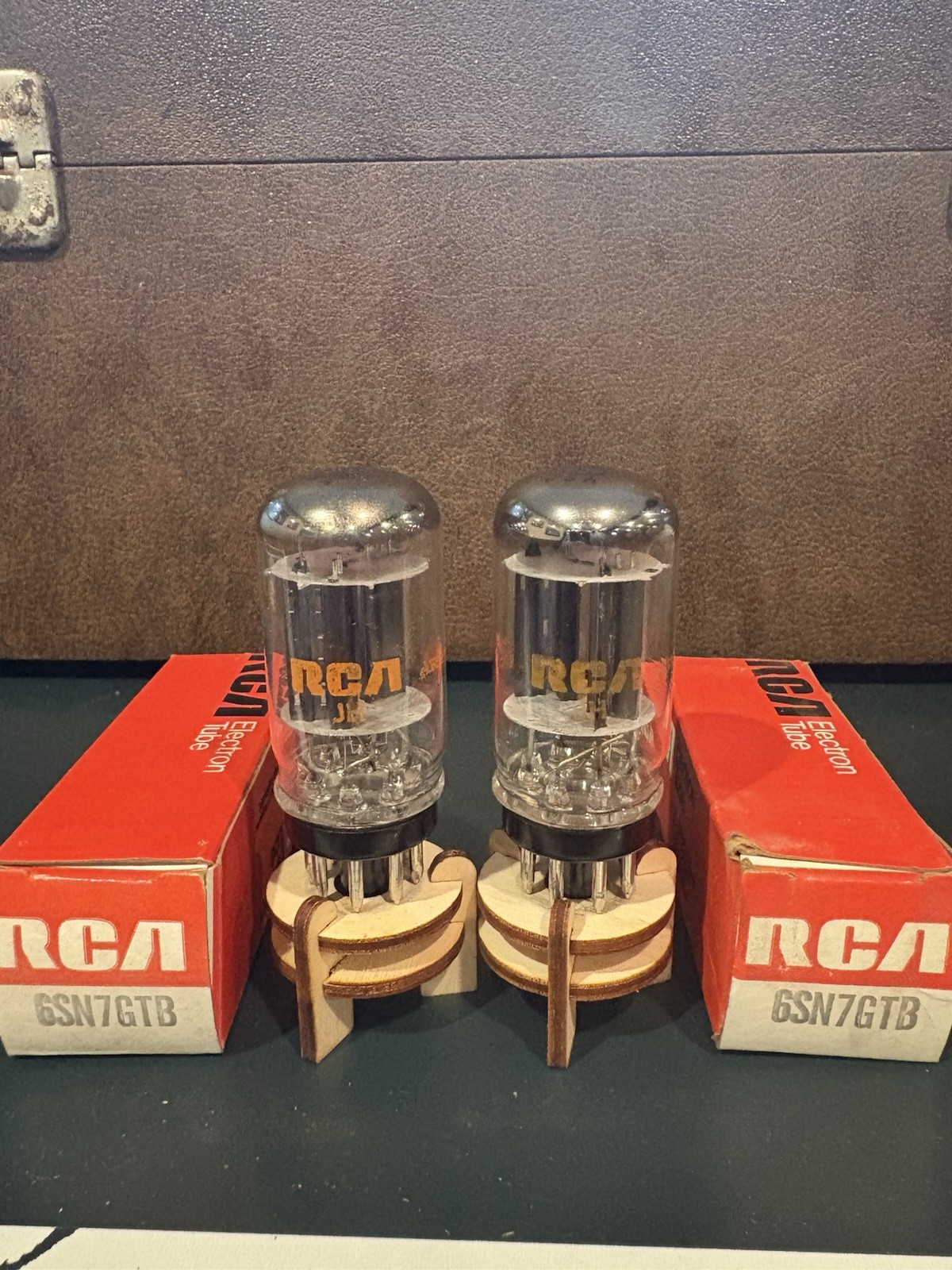 Match Pair Sylvania (RCA) 6SN7GTB Coin Black VPlate Tube TV7&Maxi Test NOS NIB🎶