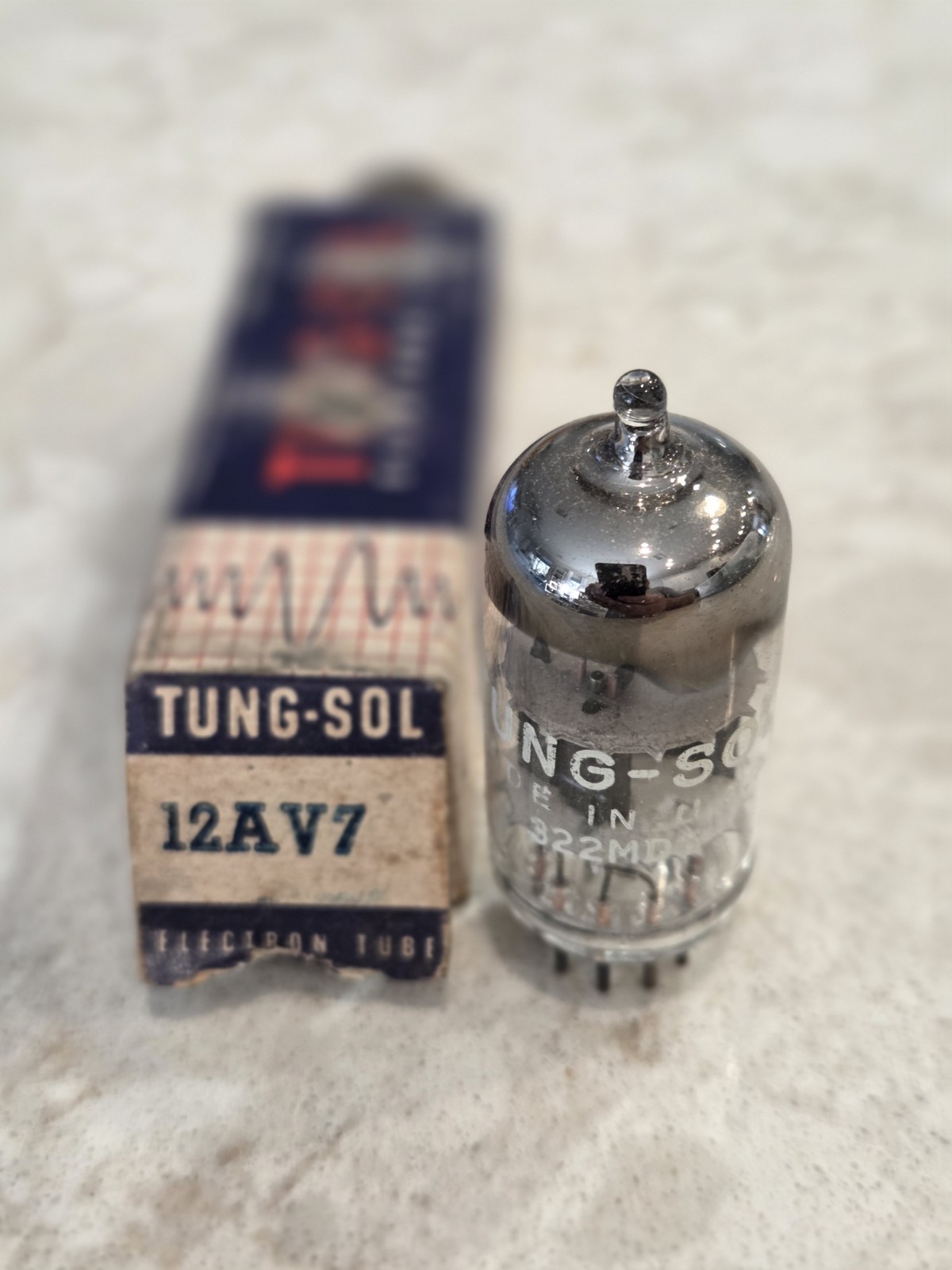 GE 12AV7 Vacuum Tube Tested Tung Sol