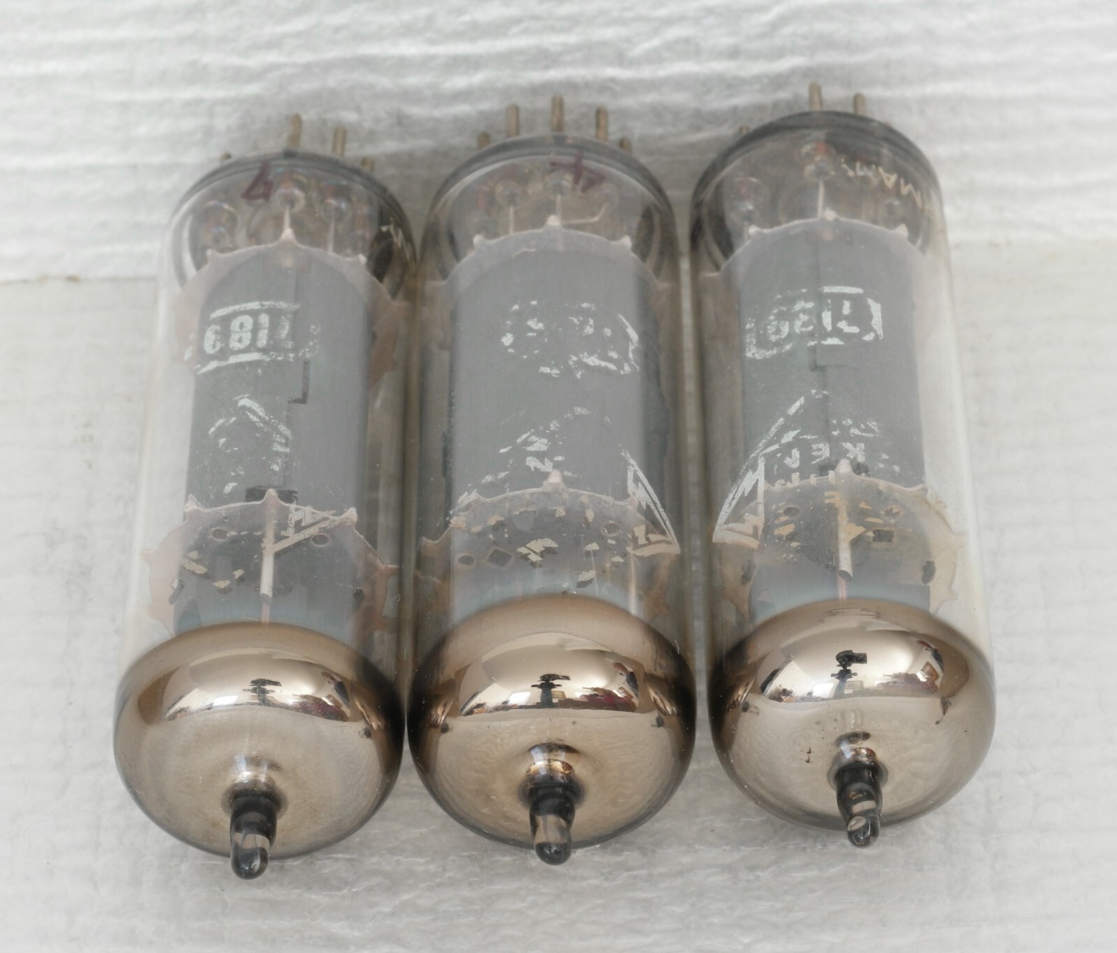 3 Telefunken 7189 / EL84/6BQ5 Vacuum Tubes : O-Getter/Same Date Code / Strong!!!