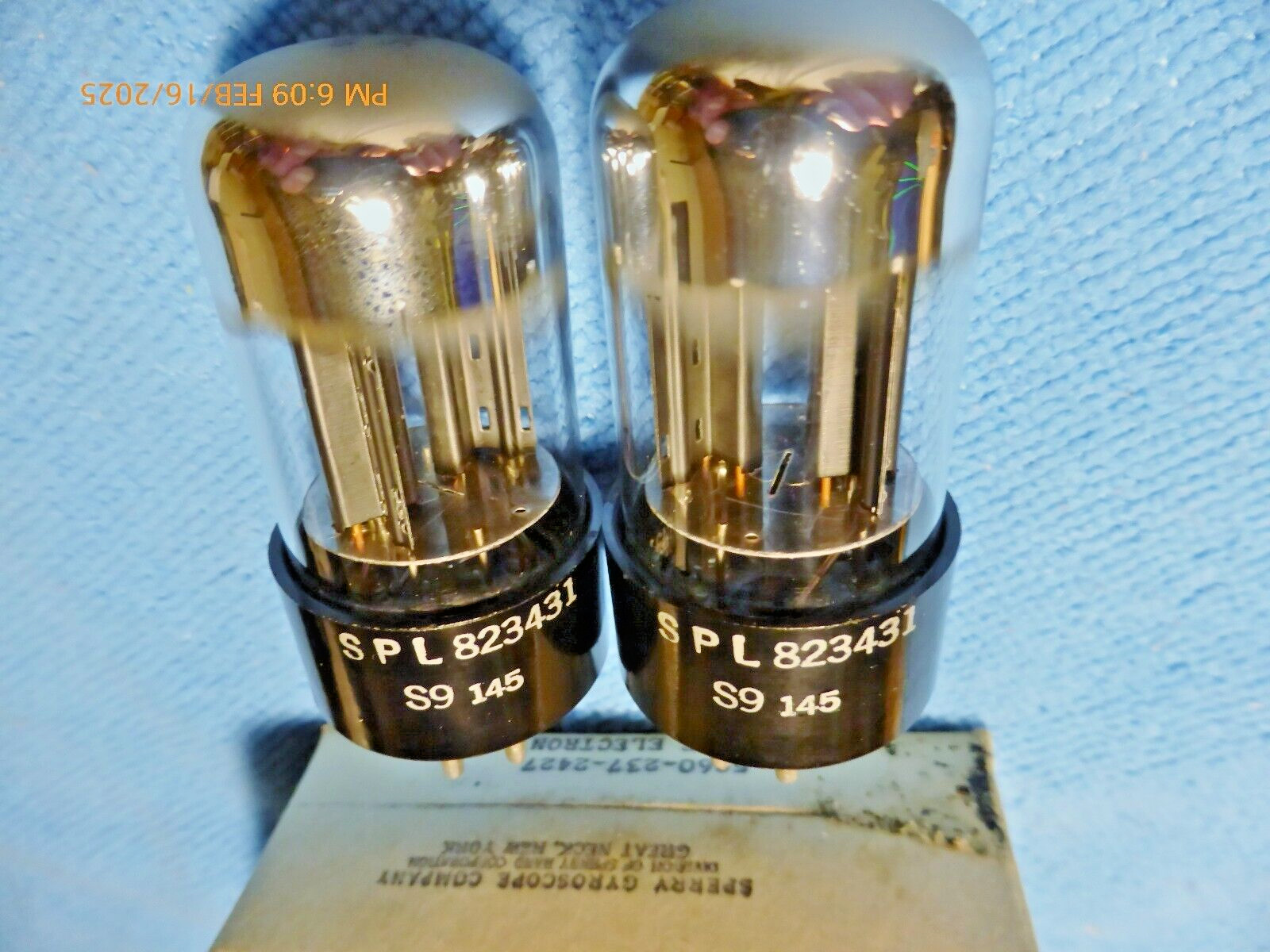12SN7GT Sperry Gyroscope special production audiophile tubes 1959 black plates