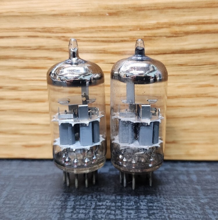 2-Amperex 6DJ8 ECC88 Vacuum Tubes Tested Pair Holland 𝛥 Loc.1A