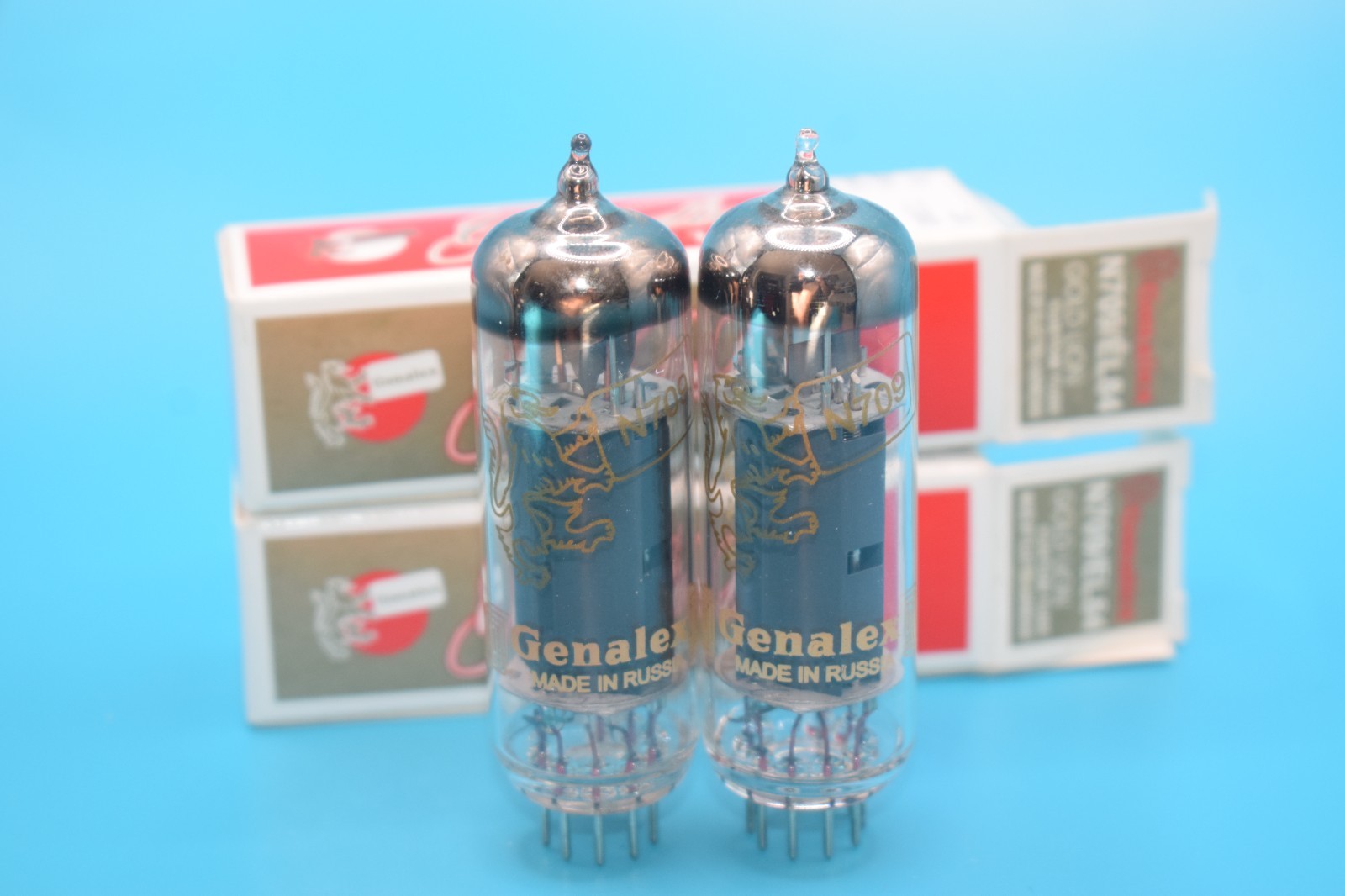 New Matched Pair – Genalex Gold Lion Russia – EL84 / N709 – Power Tubes