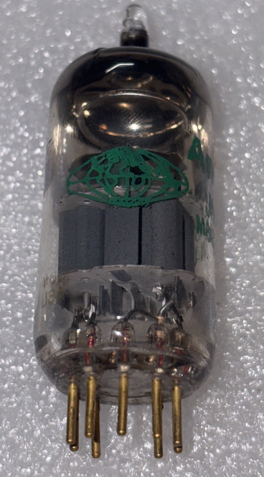 Amperex JAN 6922 O-Getter Gold Pin Green Print Vacuum Tube Amplitrex Tested NOS