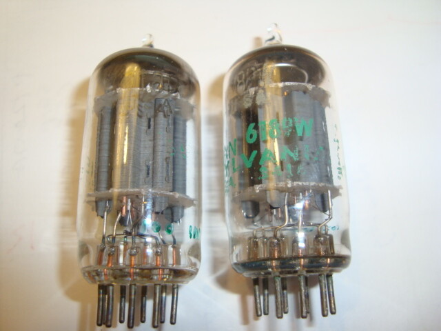 Pair of Military 6189W Tubes, Sylvania, Good Ratings