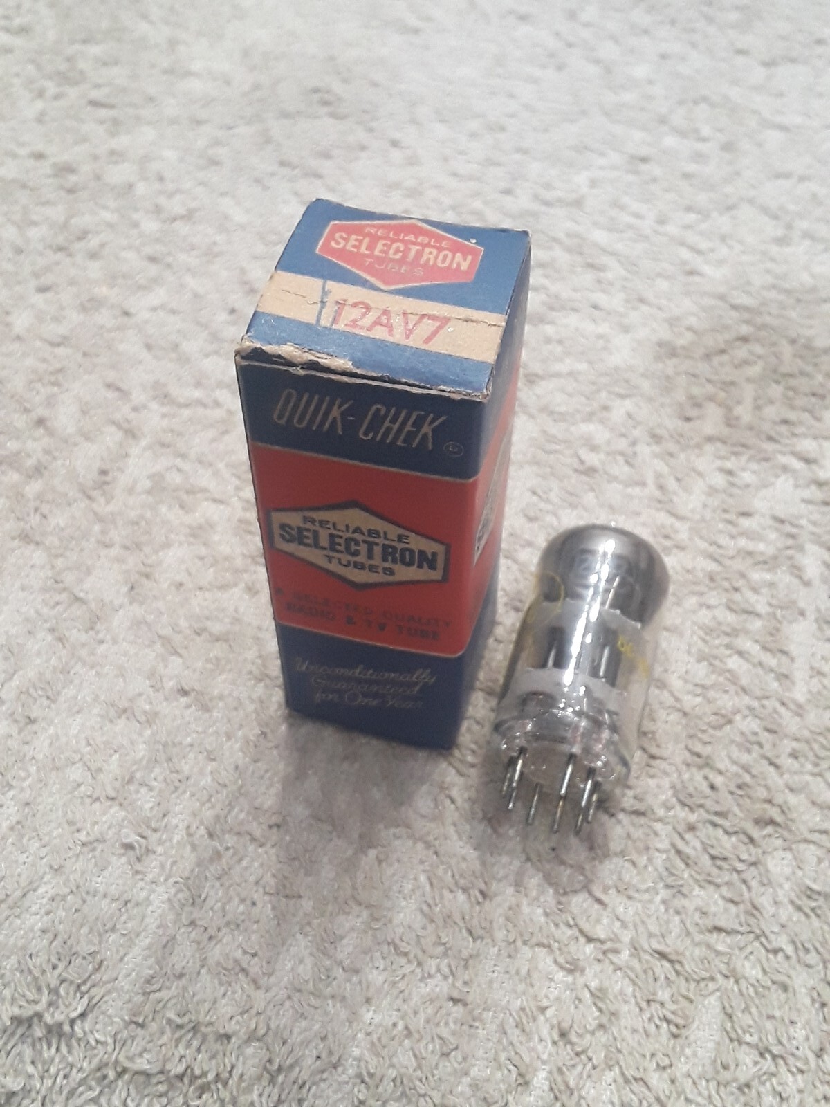 NOS Reliable Selectron 12AV7 Vacuum tube