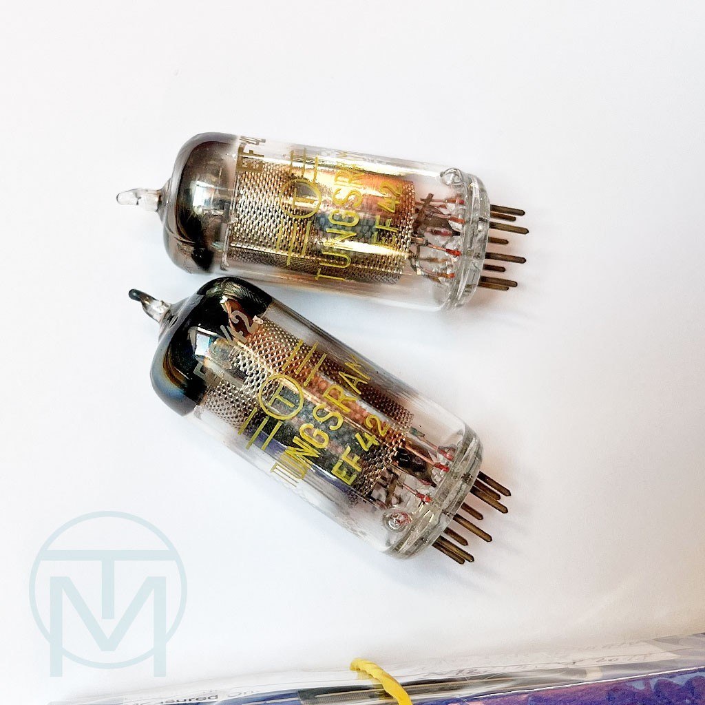 2x Tungsram EF42 (Rimlock Follower of EF14), Matched, 1959 NIB, More Available!