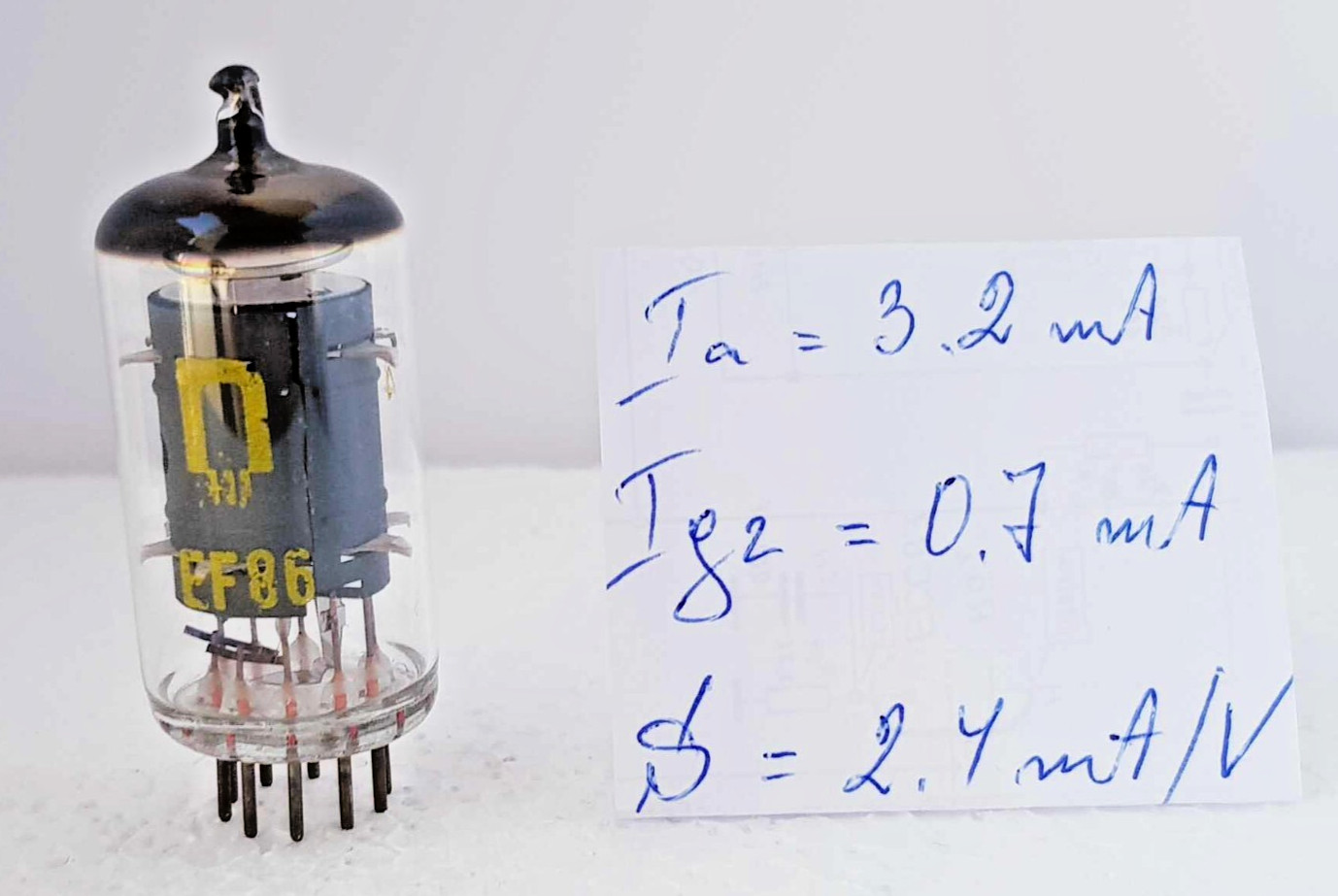 1 x EF86 RFT GERMANY TESTED STRONG TUBE 6J32P 6BK8 6CF8 Amplifier