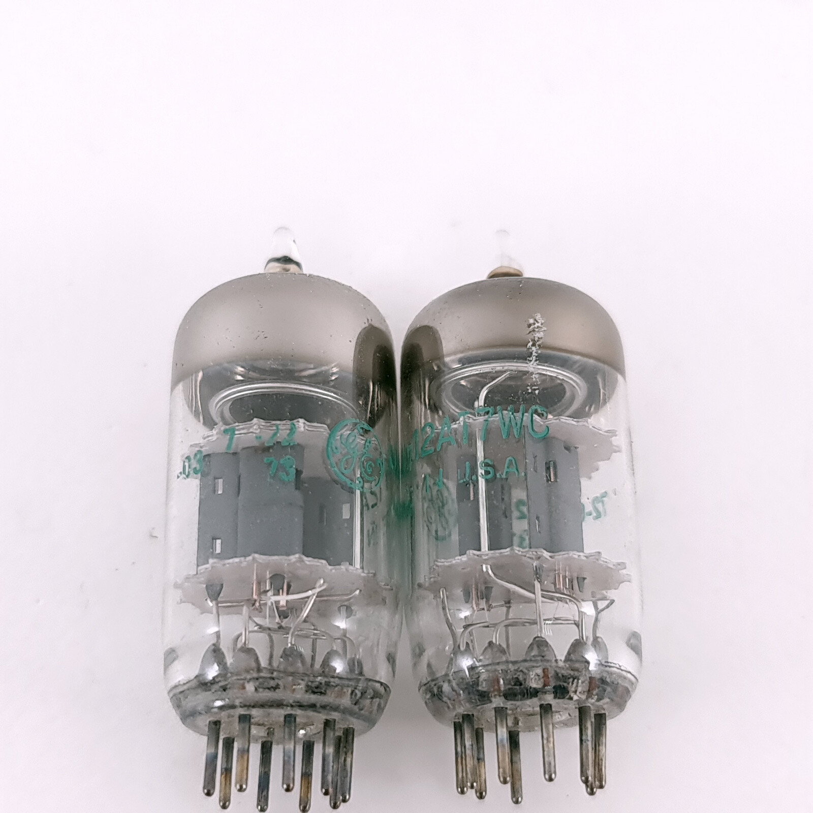 2 X 12AT7WC GENERAL ELECTRIC TUBE. 1970s PROD. MATCHED PAIR. 144. CH167