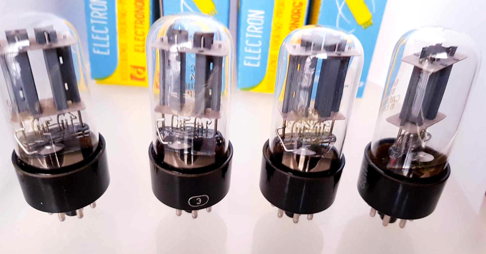 4 x 6N8S MATCHED QUAD 1986y Double Triode Tubes 6SN7, 1578, ECC32 NEW BOX