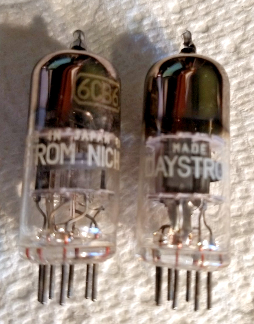 2 Daystrom Nichimen 6CB6A Vacuum Tubes JAPAN Tested GOOD SEE PICTURES