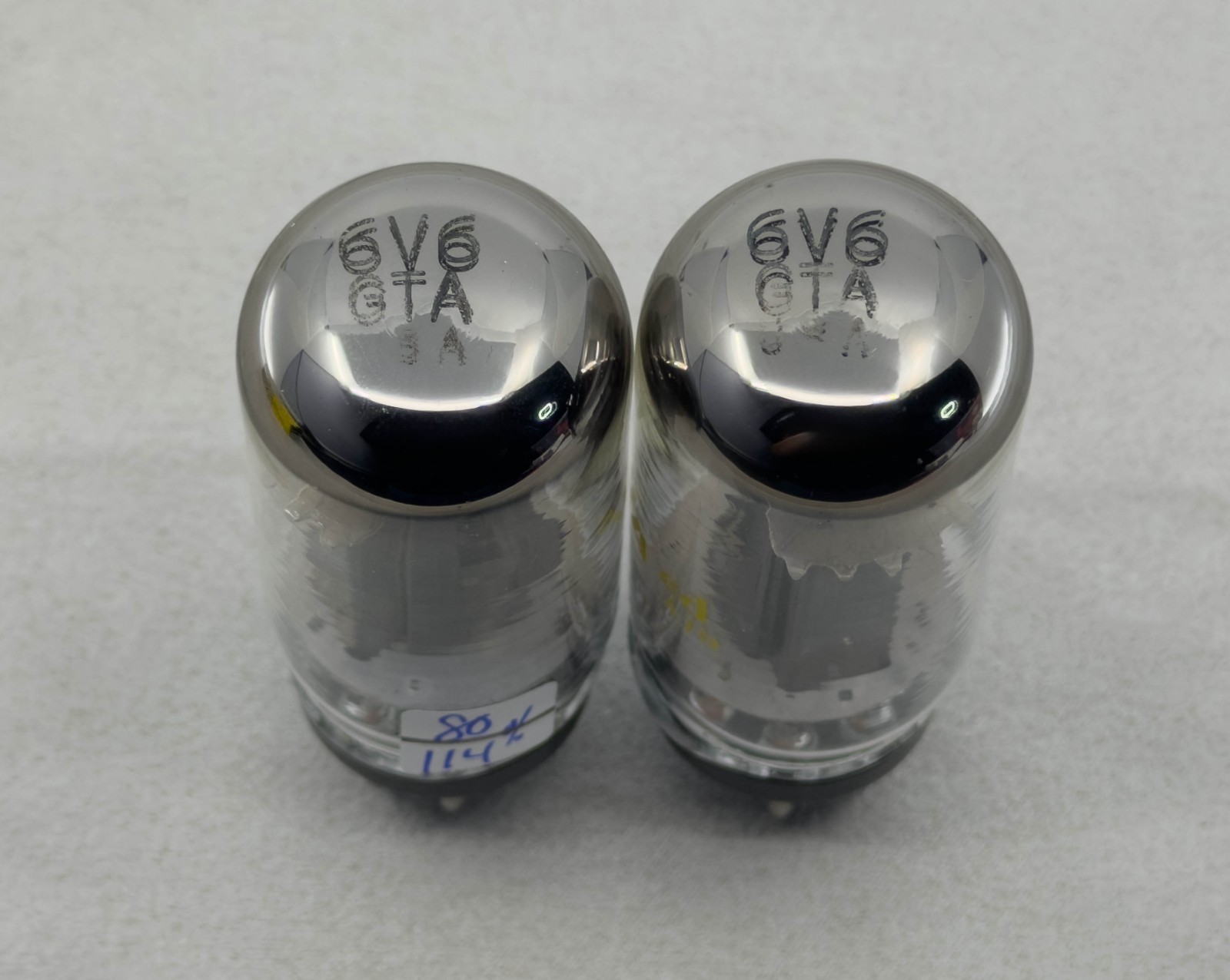 Matched Pair Sylvania 6V6GTA Coinbase Power Tubes Exc Cond Test Strong